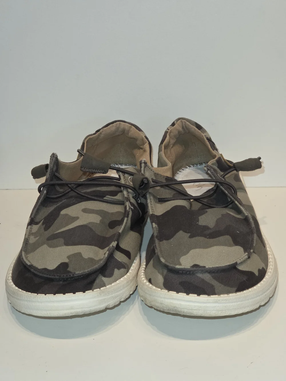 Hey Dude Men's Camouflage Slip-On Loafers in Green and Brown